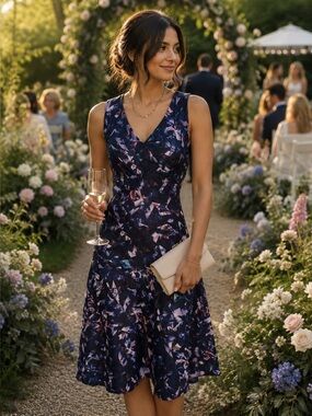 Donna Karan floral print dress